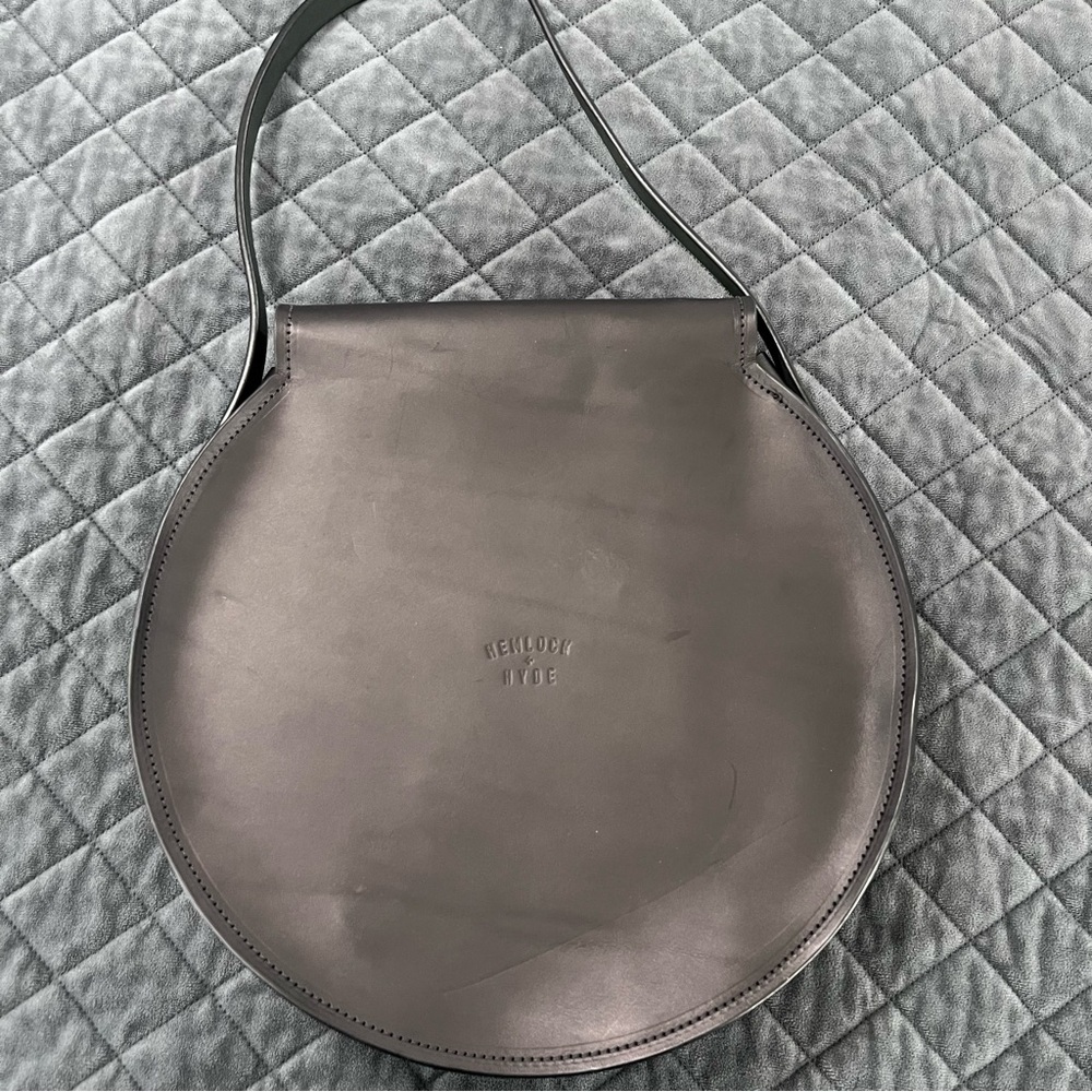 Hemlock And Hyde Phoebe Shoulder Bag Crossbody Purse Leather Gold Black - Picture 7 of 15